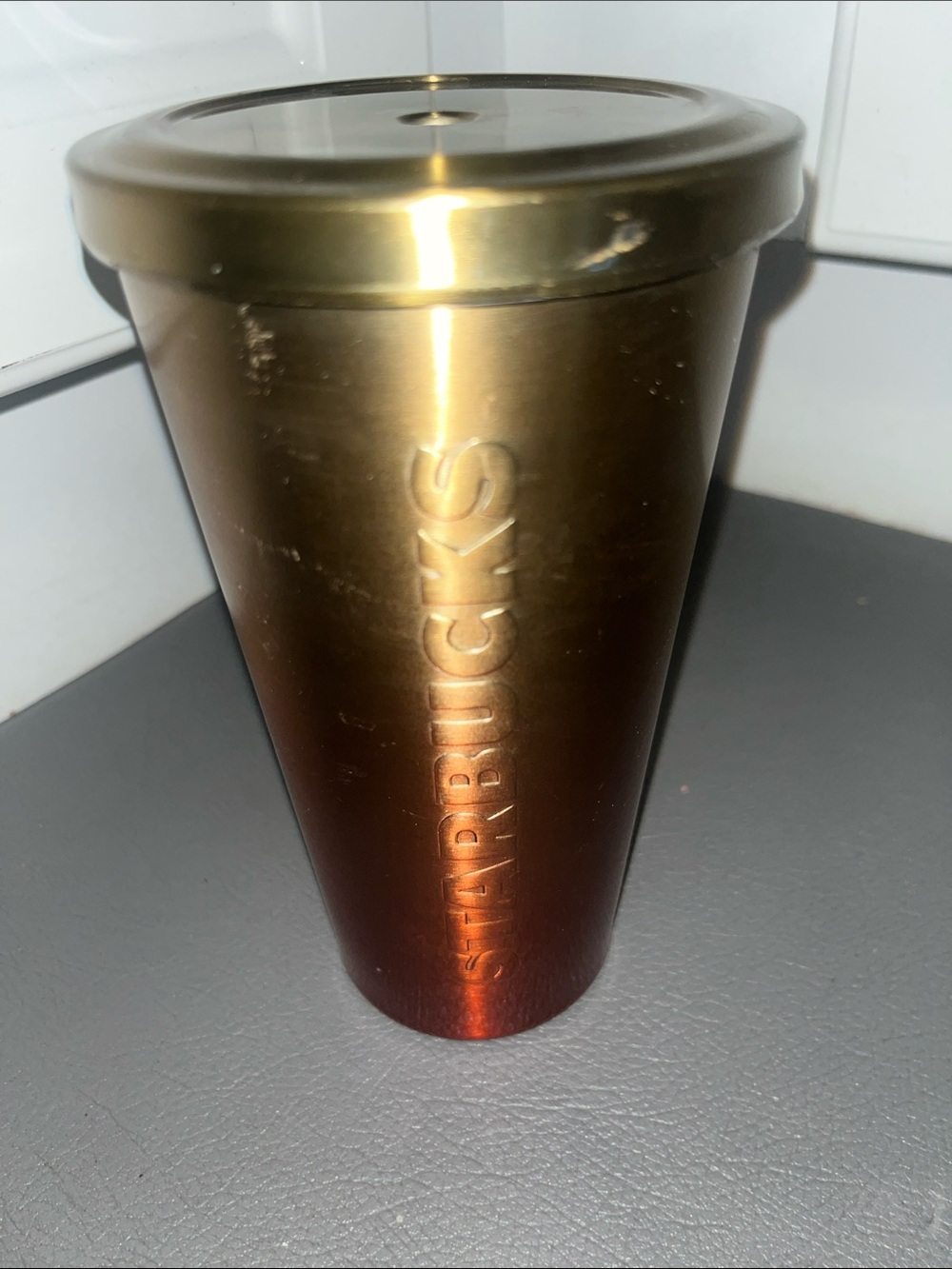 Starbucks Metallic Gradient Tumbler - Gold and Copper